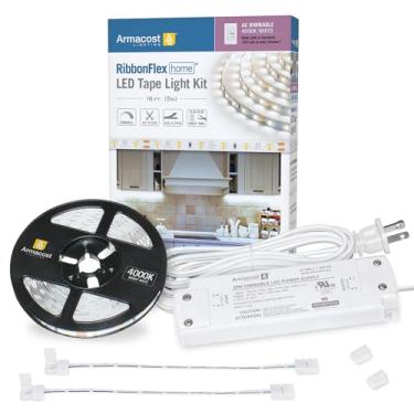 Imagem de RibbonFlex Home Kit de fita de luz LED branca brilhante regulável AC 4000K (5M)