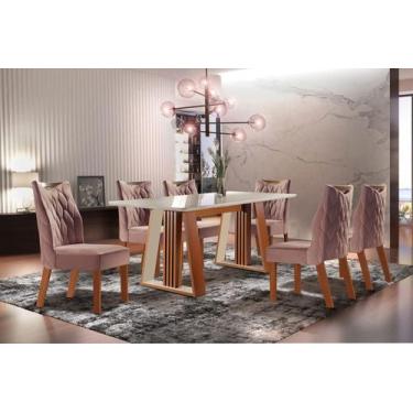 Imagem de Sala De Jantar Completa Com 6 Cadeiras 1,80X0,90 - Déli Delta - Lj Móv