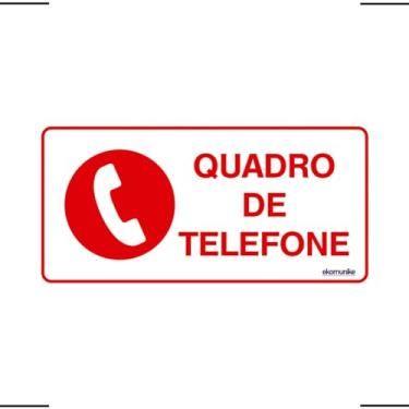 Imagem de Placa De Sinalização Quadro De Telefone 20x10 Ekomunike - X-743 F9e