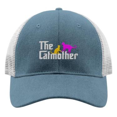 Imagem de Boné de beisebol The Catmother Trucker Hat for Women Fashion Bordado Snapback, Azul-celeste, Tamanho Único