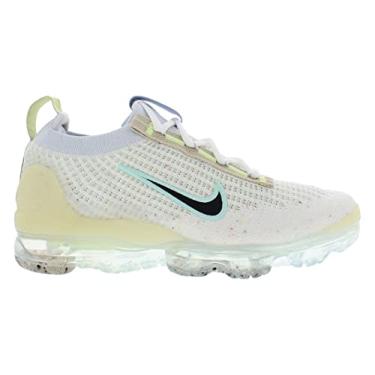 Imagem de Nike Tênis masculino Air VaporMax 2021 FK (criança grande), Branco/Verde, 5.5 Big Kid