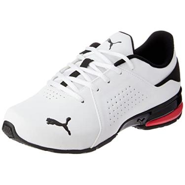 Imagem de Tênis Viz Runner Bdp, Puma, Masculino, Branco/Preto/Vermelho, 40