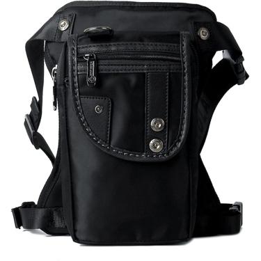 Imagem de Bolsa de perna para exterior, pacote de coxa, pacote de cintura de nylon vintage, bolsa de perna casual masculina, equipamento de pochete, bolsa de coxa, tronco, quadril ou traseiro, pacote