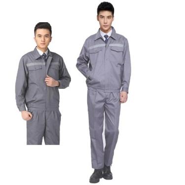 Imagem de Conjunto Uniforme Profissional EPI Segurança Faixa Refletiva Obra Estr