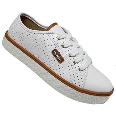Imagem de Tênis Fem Moleca Napa Turim Microperfuros Branco 5712.205 Tamanho:33;Cor:Branco