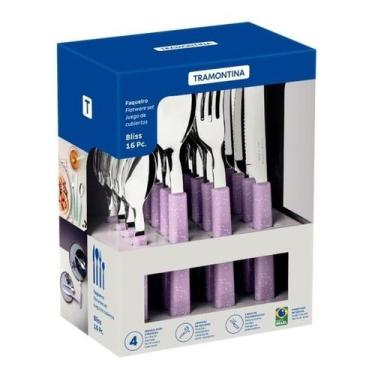 Imagem de Faqueiro Bliss 16 Peças Em Aço Inox Lavanda Tramontina, Bliss