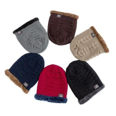 Imagem de Gorro De Inverno Unissex Quente Forro Grosso - ElaShopp, Azul, Marinho