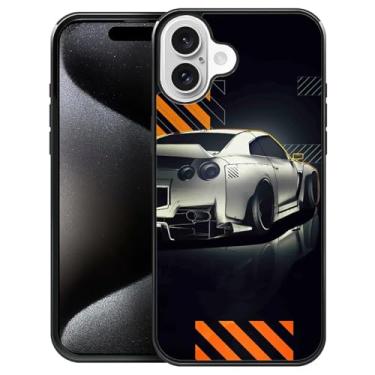 Imagem de Pinsheng Capa compatível com iPhone 16, super capas de carro para homens/meninos, capa protetora de silicone macio antiderrapante à prova de choque para iPhone 16