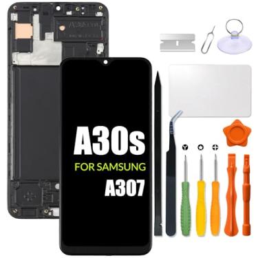 Imagem de Substituição para tela LCD Samsung Galaxy A30s com moldura INCELL para Samsung A307 A307F A307FN A307G A307GN A307GT Touch Screen Digitalizador Assembly Display LCD com kit de reparo (sem função de