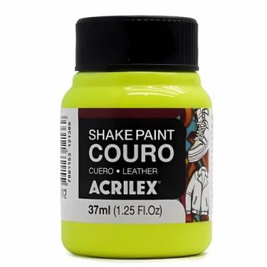 Imagem de Tinta p/ couro shake paint 37ml acrilex escolha a cor, 102 AMARELO LIM
