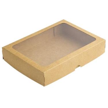 Imagem de Caixa com Visor S5 (16cm x 22cm x 4cm) Kraft 10 unidades Assk Rizzo Em