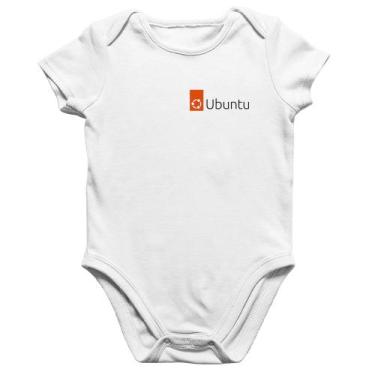 Imagem de Body Bebê Algodão Ubuntu Linux - Foca na Moda, Branco, GG