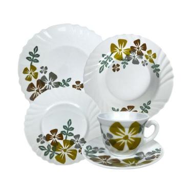 Imagem de Aparelho De Jantar E Chá Salermo Opaline Estampado 20 Peças - Fratelli