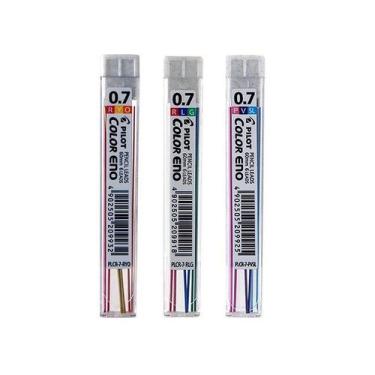 Imagem de kit Pilot Color Eno 3 tubos grafite 0,7mm (8 cores=18 minas)