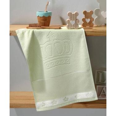 Imagem de Toalha de Lavabo para Bordar Baby Classic (coroa verde) - dohler