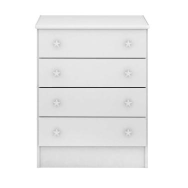 Imagem de Cômoda P/ Roupas Quarto Infantil Bebê 4 Gavetas 777 Doce Sonho