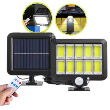 Imagem de Luminária Refletor Luz Solar 120 Cob Sensor Presença 3 funções Com Con