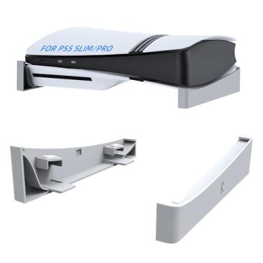Imagem de EJGAME Suporte horizontal para PS5 Slim Accessories, suporte de base compatível com Playstation 5 Slim Disc e edição digital (branco)