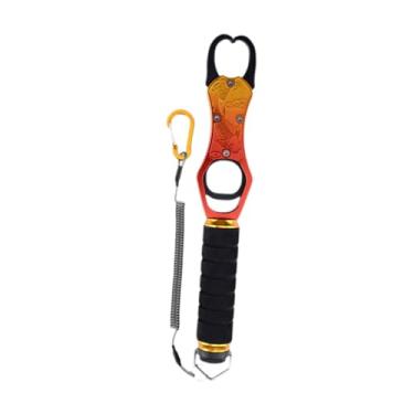 Imagem de UGPLM Porta de peixe com garra de peixe com alicates pesados ​​em escala Pesquisa leve Equipamento de pescadores de pescadores Clipe de peixe Fish Lipbor, Laranja
