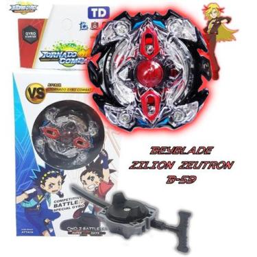 Imagem de Beyblade Burst C/Lançador Dupla Rotação Zlion Zeutron Beyblader Zac - 