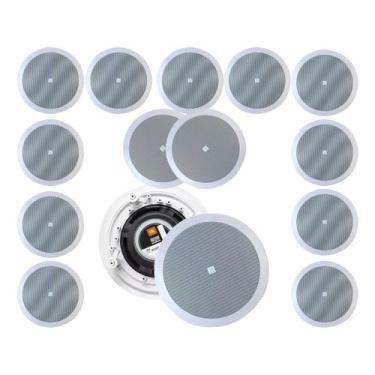 Imagem de Kit 14 Caixas De Som Arandela Jbl 6co2r Redonda Branca 50w