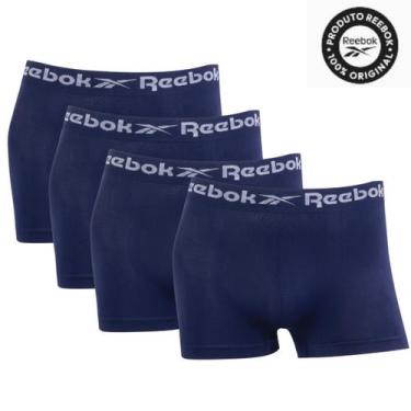 Imagem de Kit 4 Cuecas Boxer Sem Costura preta Confortável Reebok, GG