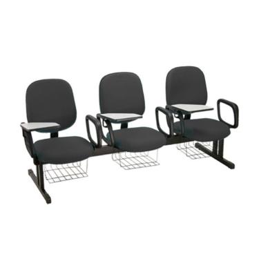 Imagem de Cadeira em longarina para Escolas Linha Uno Preto