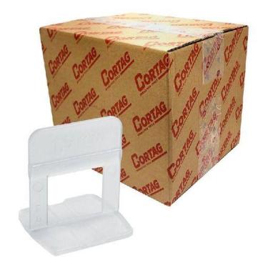 Imagem de 1000 Espaçador Nivelador Clip Piso Porcelanato Slim Cortag, 1mm