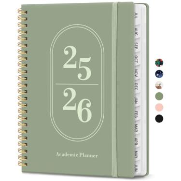 Imagem de Agenda 2025-2026, calendário escolar semanal e mensal, julho de 2025 a junho de 2026, ferramenta de planejamento escolar encadernado em espiral, perfeita para professores, estudantes, mulheres e