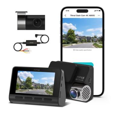 Imagem de Dash Cam 70mai A800S 4K com câmera frontal e traseira Sony IMX415
