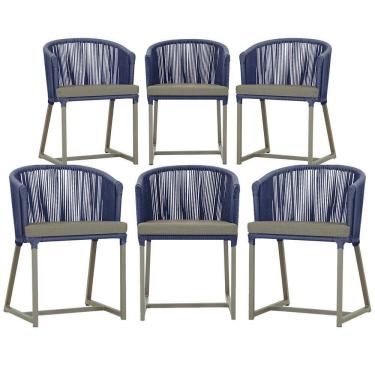 Imagem de 6 Cadeiras de Jantar Área Noronha em Alumínio