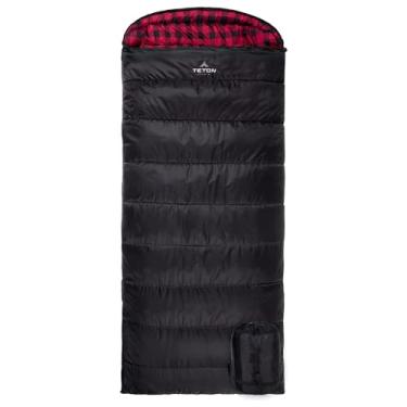 Imagem de TETON Sports Saco de dormir 101R Celsius XXL -18C/0F; saco de dormir de 0 graus ótimo para acampamento em clima frio; preto, zíper direito