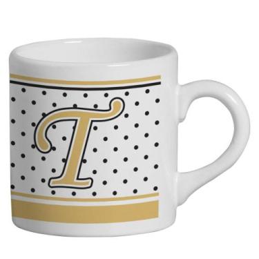 Imagem de Caneca Small Alfabeto Poá Branco 180ml - Cerâmica Regina