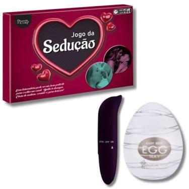 Imagem de Kit Jogo da Sedução + Vibrador Golfinho + Egg Masturbador Masculino - Sex Shop