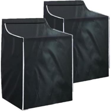 Imagem de MLTYCZY Pacote Com 2 Capas Externas Para Lavadora E Secadora, Capa Resistente À Água, Prova De Poeira Sol Máquina Lavar Zíper Fácil Usar, Ajuste Universal A Maioria Das Máquinas Carregamento Frontal