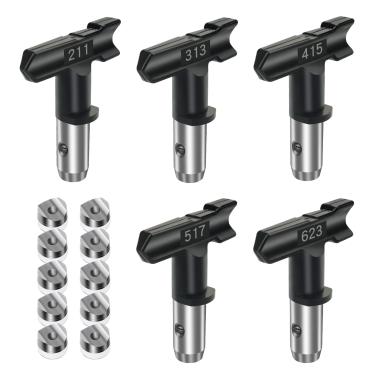 Imagem de TUDUD Pontas De Pulverizador Tinta Sem Ar, Bico Pulverização Reversível, Peças Para Máquinas Pistolas (211, 313, 415, 517, 623)
