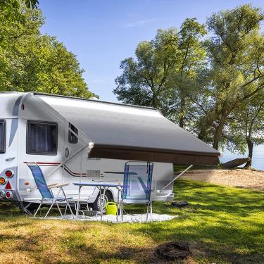 Imagem de Suncode Tecido De Substituição Para Toldo Rv, Cobertura Universal À Prova D'Água Áreas Externas, Trailers, Trailers E Motorhomes, Vinil Premium 14' (Tecido 13'2"), Preto Desbotado