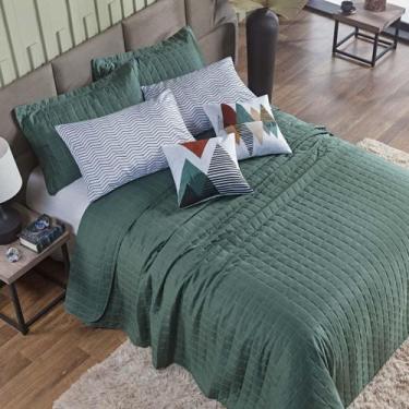 Imagem de Colcha Cama Queen 7 Peças Basic 300 Fios Verde Mountains - Enxoval Vip
