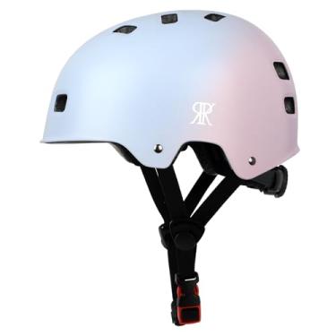Imagem de RRK Capacete De Bicicleta Para Jovens E Crianças, Skate, Crianças 3 A 5 Anos, 8 10 12 14 Ajustável Multiesportivo, Scooter, Patinete (Azul, Rosa, Gradiente, Pequeno)