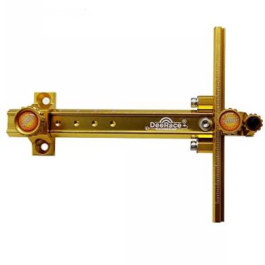 Imagem de DEERACE Mira De Arco Recurvo Archery, Ajustável Em Formato T Com Pino Fibra Óptica (Dourada)