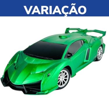 Imagem de Carrinho de Controle Remoto Esportivo, Design Luxuoso, 3 Cores Disponíveis: Verde, Roxo E Vermelho, com Controle R/C Bateria Do Carrinho Recarregável (VERDE)