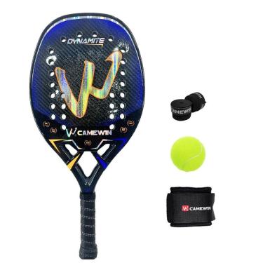 Imagem de Raquete de tênis de padel CAMEWIN em fibra de carbono 18k 360g + 10g