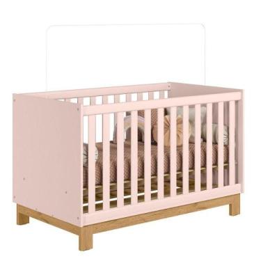 Imagem de Berço Mini Cama Infantil Mdp-mdf Q Encanto Slim Rosa - QMOVI