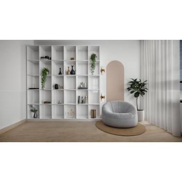 Imagem de Armário Colmeia Estante Organizador Livreiro Multiuso 30 nichos Branco Para Escritório Quarto Sala Comércio