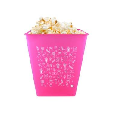 Imagem de Balde de Pipoca 2,6L Rosa Neon Colecao AMOR Romance - Bb Store