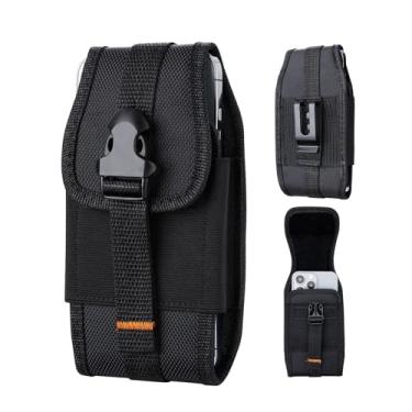 Imagem de Maezar Coldre para celular masculino, clipe de cinto, bolsa tática compacta para iPhone 6/7/8/X/XS/11 Pro/12 13 mini, para HMD Pixel 4a, para BLU Studio Onetouch, fecho de fivela resistente (G)