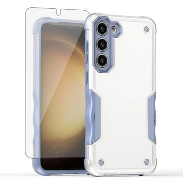 Imagem de Asuwish Capa de celular para Samsung Galaxy S23 5G com película protetora de tela de vidro temperado, híbrida, fina, resistente, à prova de choque, rígida, protetora, resistente, S 23 23S GS23 G5