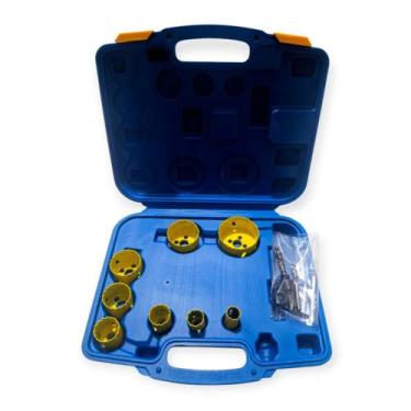 Imagem de Serra Copo para Metal Ferro Aco 19/22/28/32/38/44/51/64 mm. Jogo 11 pc