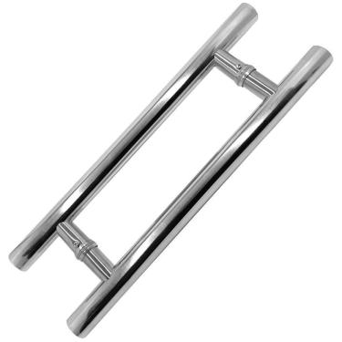 Imagem de Puxador Aço Inox Tipo H Para Porta Pivotante 45Cm