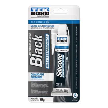 Imagem de Silicone Alta Performance Oxímico Preto 70g - Tekbond